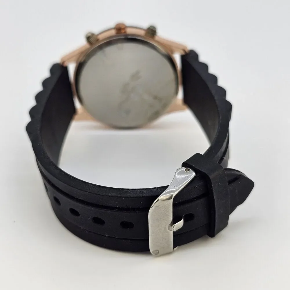 2X Women's Watch 38MM Pink Black Dial Pink Black Plastic Bands New Battery‎